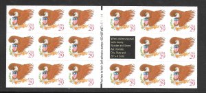 #2597a MNH Complete Booklet Pane Pl# S1111