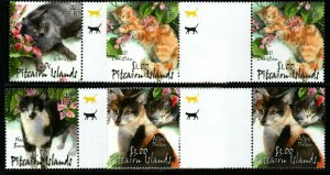 PITCAIRN ISLANDS SG618/21 2002 CATS GUTTER PAIR MNH