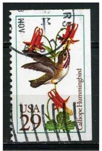 USA 1992 - Scott 2646 used - 29c, Calliope Hummingbird 