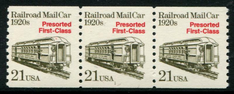 2265 US 21c Railroad Mail Car coil, MNH PNC3 #1