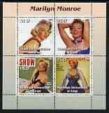 CONGO KINSHASA - 2003 - Marilyn Monroe #1 - Perf 4v Sheet -MNH-Private Issue