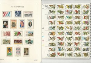 United States Stamp Collection Lighthouse Hingless Album 1972-1987, JFZ