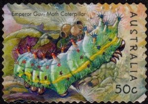 Australia 2194 - Used - 50c Emperor Gum Moth Caterpillar (2003) (cv $0.55) +