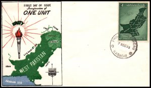 Pakistan 84 Map U/A FDC