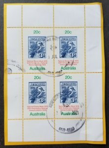 *FREE SHIP Australia National Stamp Week 1978 Bird Fauna (ms) USED