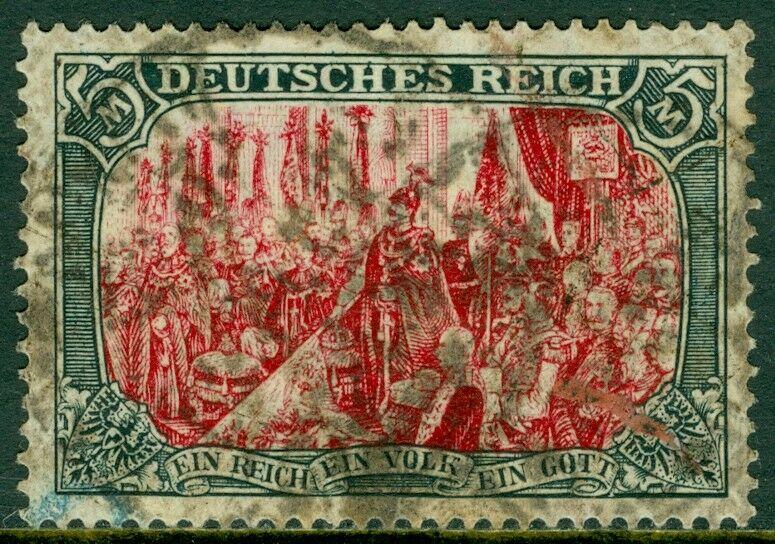 EDW1949SELL : GERMANY 1915 Michel #97AII VF Used Signed 'Deschner' BPP. Cat €130