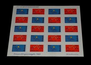 NETHERLANDS #917a, 1995, DECEMBER, CHRISTMAS, SHEET/20, MNH,  NICE! LQQK!