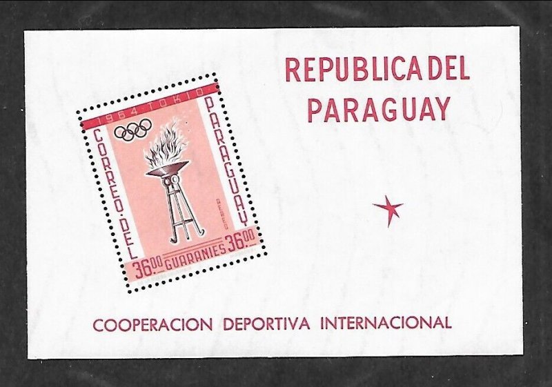 PARAGUAY Sc 714A NH issue of 1962 - SOUVENIR SHEET - OLYMPICS