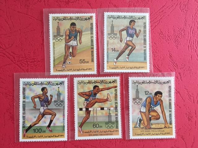 Mauritania 1979 Olympics Games Moscow 1980 Running Hurdles Sports Stamps MNH