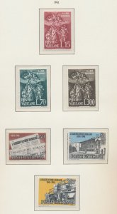 VATICAN - Scott 301-303 & 310-312 - MNH - 1961