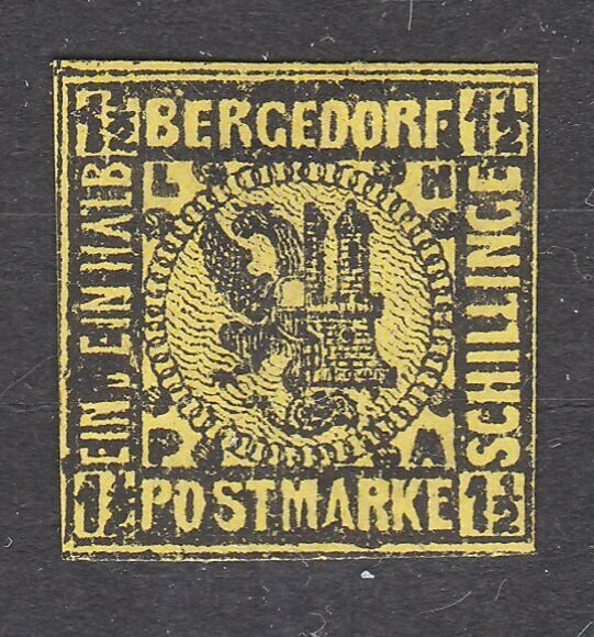 GERMANY BERGEDORF  An old forgery of a classic stamp........................C211