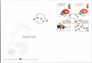 Sweden, Worldwide First Day Cover, Insects