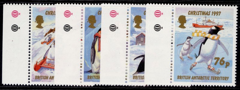 BRITISH ANTARCTIC TERRITORY QEII SG276-279, 1997 Christmas set NH MINT. Cat £11.