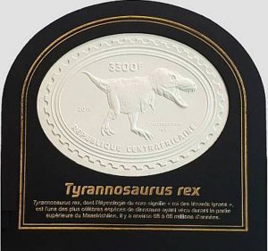 Central Africa - 2019 Tyrannosaurus Rex - Souvenir Sheet - CA18919b