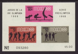 Mexico 995a Olympics Souvenir Sheet MNH VF