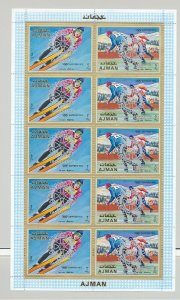 Ajman 1970 Rotary o/p Olympics 6v in 3v Pairs 3v Perf & Imperf M/S of 5 Pairs