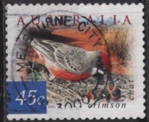 Australia Sc. #1990 (used) 45c crimson chat (2001)