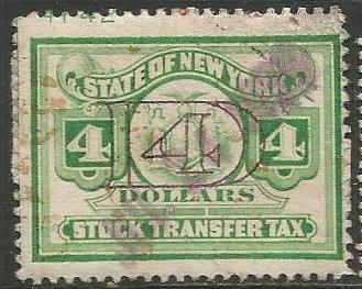 U.S. Scott New York State #139 Revenue Stamp - Used Single