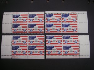 Scott C90, 31c Plane & Flag, PB4 #37034 x 4 Matched Set, MNH Airmail Beauties