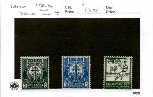 Ireland, Postage Stamp, #88-90 Mint NH, 1934 Hurling (AD)