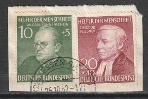 B328-29 Germany Used Semi-Postal on paper