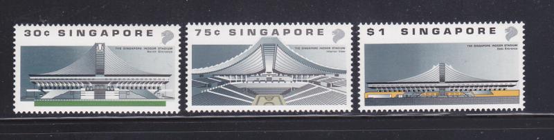 Singapore 556-558 Set MNH Sports Stadium