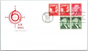 US FIRST DAY COVER 6c EAGLE AIRMAIL COMBINATION COVER HOUSE OF FARNHAM 1963