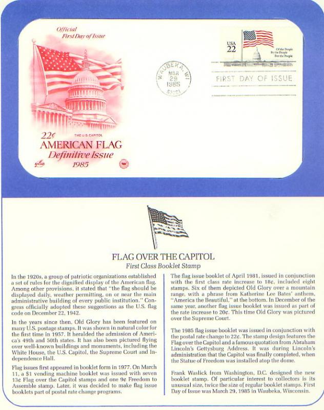 Flag over the Capitol, US , FDC's (USHFDC2116)