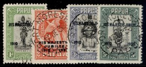 AUSTRALIA - Papua GV SG150-153, 1935 SILVER JUBILEE set, FINE USED. Cat £16. CDS