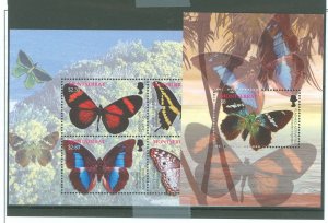 Montserrat #1097/1098  Souvenir Sheet (Butterflies)