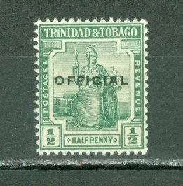 TRINIDAD & TOBAGO 1913 OFFICIAL #O1 MNH...$2.75