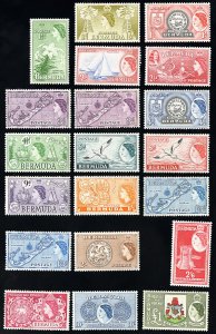 Bermuda Stamps # 143-62 MLH Scott Value $100.00