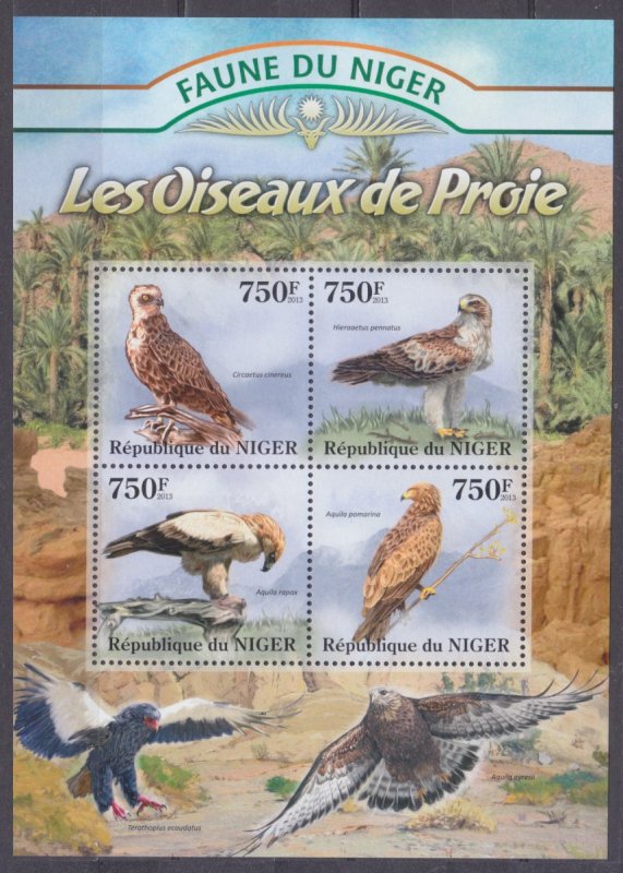 2013 Niger 2063-2066KL Birds of prey 12,00 €