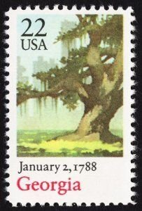 SCOTT  2339 US  GEORGIA  22¢  SINGLE  MNH  SHERWOOD STAMP