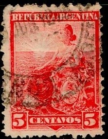 Argentina; 1899: Sc. # 127: Used Perf. 11 1/2 Single Stamp