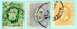 Belgium, Scott #32-34, Used