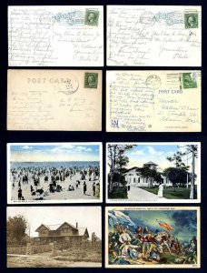 Lot of 4 used Picture Post Cards from various States and locations - Lot # 16