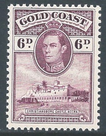 Gold Coast #121 NH 6p King George VI Defin., Christianborg Castle