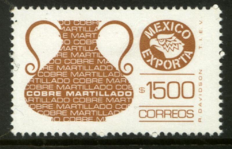 MEXICO Exporta 1594 $1500P Copper, Light Color Paper 10 MINT, NH. VF.