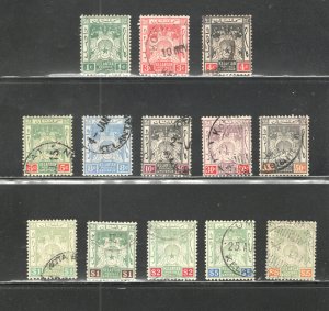 Malaya - Kelantan, Scott #1-13  F/VF, Used,  CV $176.30 .... 3250001