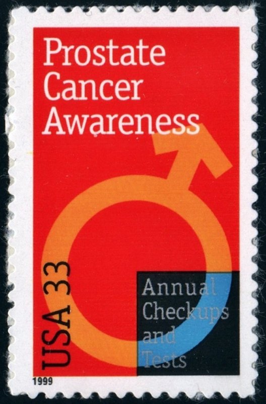 SC#3315 33¢ Prostate Cancer Awareness Single (1999) SA