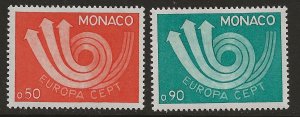 Monaco 866-67  1973  set 2  VF Mint   hinged