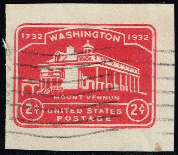 US #U525 Mount Vernon; Used Cut Square (0.25)