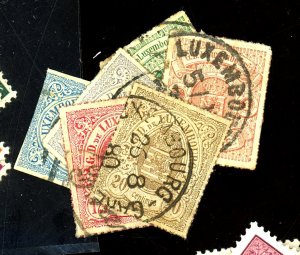 LUXEMBOURG 7 16 17 19 20 USED FVF FLTS  Cat $72