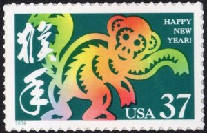 SC#3832 37¢ Year of the Monkey Single (2004) SA