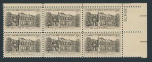 US 1081 Wheatland Issue; MNH; Plate block 26476 -- See details and scans