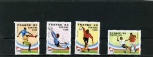 BURKINA FASO 1996 SOCCER WORLD CUP FRANCE SET OF 4 STAMPS MNH 