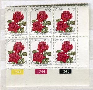 SOUTH AFRICA; 1979 Pictorial Roses issue fine MINT MNH CORNER BLOCK