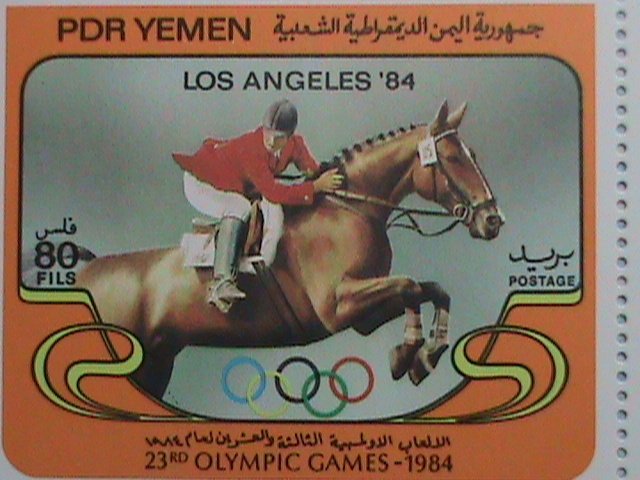 YEMEN-1984-SC#325-OLYMPIC GAMES-LOS ANGELES  MNH -S/S EST. $14 VERY FINE