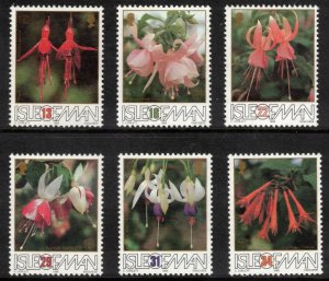 ISLE OF MAN 1988 Fuchsia Society; Scott 371-76, SG 390-95; MNH